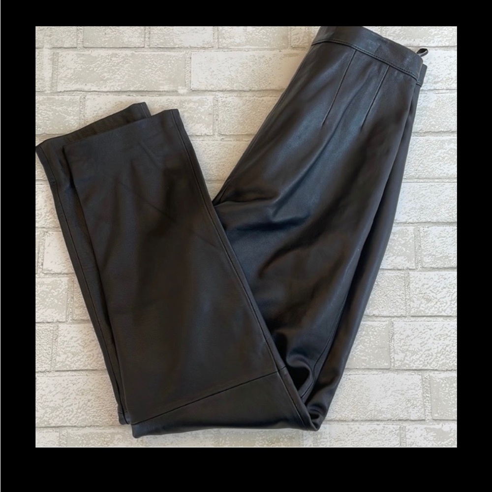 🌟🌟 MIX- IT Black Genuine Leather Pants EXCELLENT Size 4